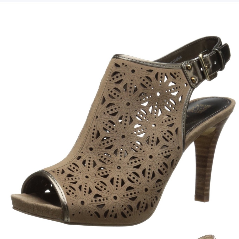 Anne Klein Odile Nubuck Leather High Heel Pump